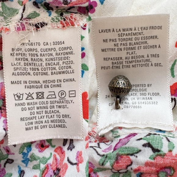 ANTHROPOLOGIE • Maeve Hiver Floral Blouse - Picture 9 of 11